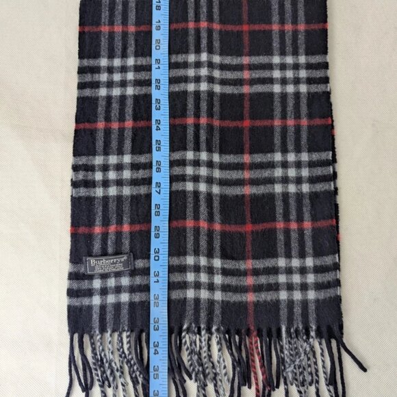 Authentic Burberry's of London Scarf Blue Unisex 100% Cashmere – Used – Winter - Picture 6 of 7